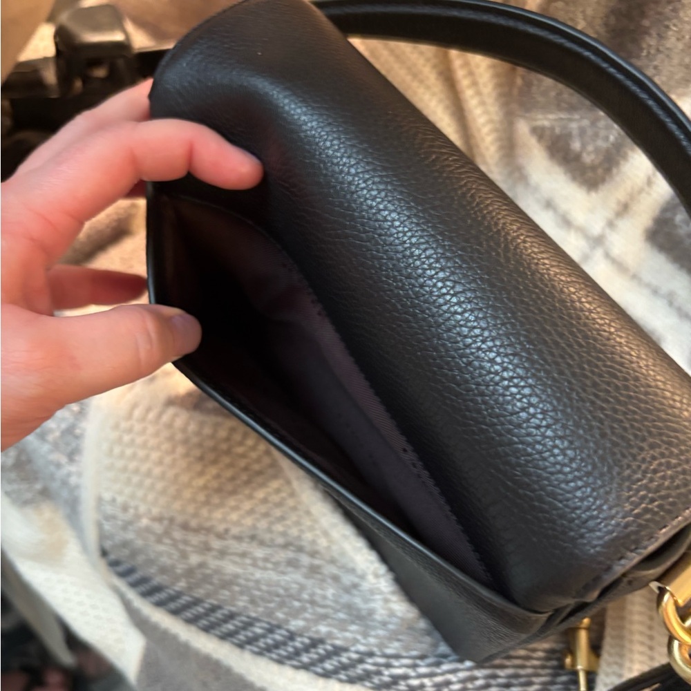 Coach Cassie 19 Black Leather Crossbody Bag - Picture 5 of 9